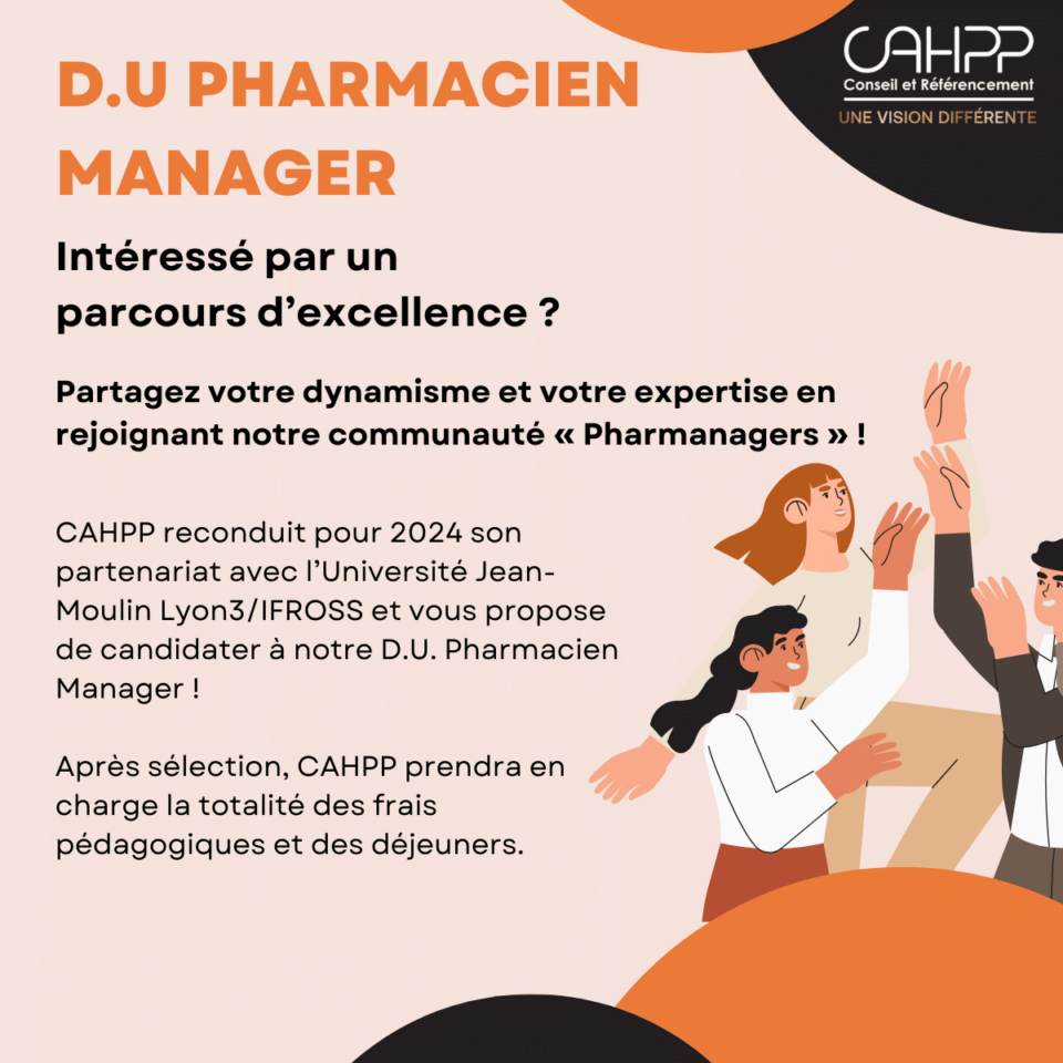 1 Diplôme Universitaire Pharmacien Manager 2024